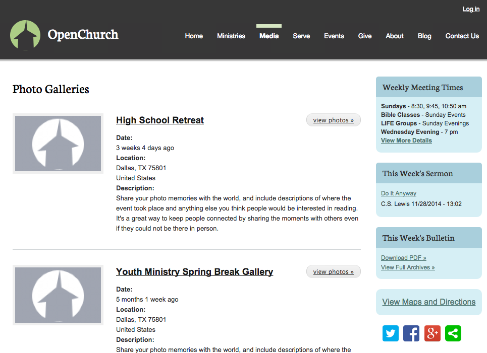OpenChurch Galleries