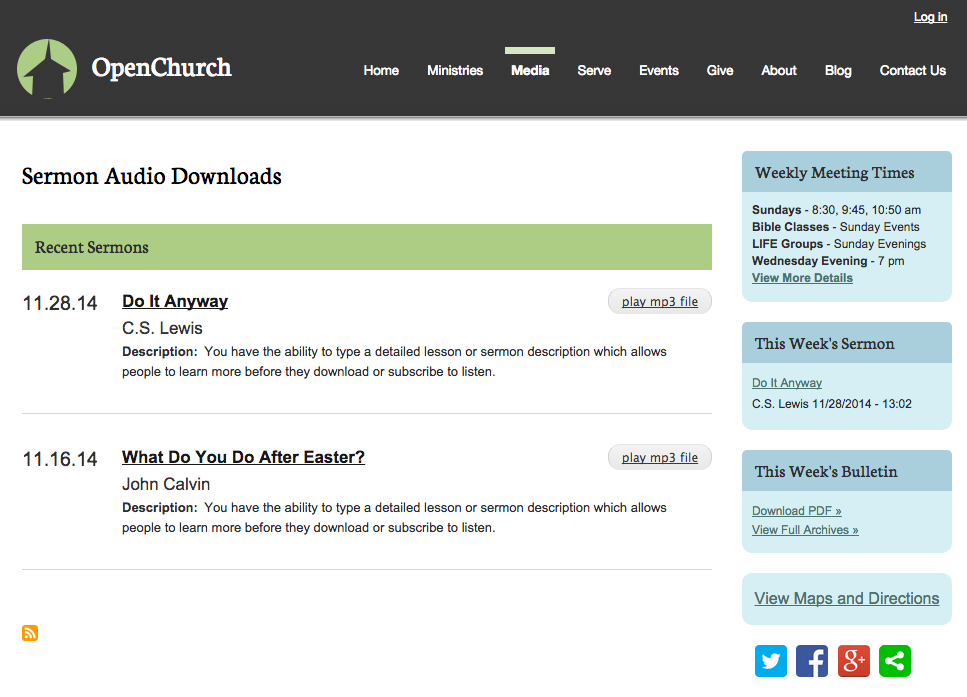 OpenChurch Podcasts